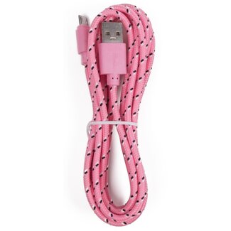 Benson Micro USB nylon oplaadkabel - 2 meter - extra stevig - flexibel