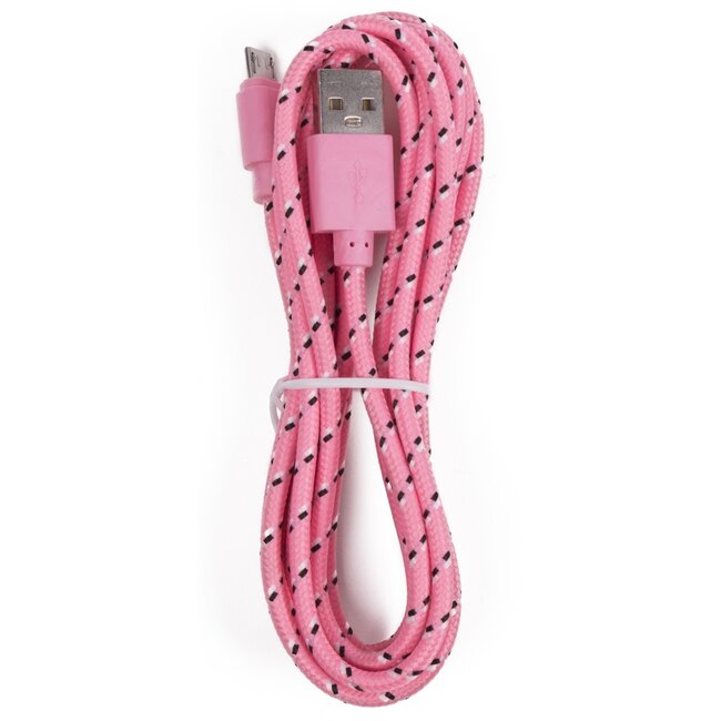 Benson Micro USB nylon oplaadkabel - 2 meter - extra stevig - flexibel