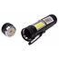 Hofftech Mini zaklamp met clip - LED + COB - 240 lumen - zwart - 92 mm