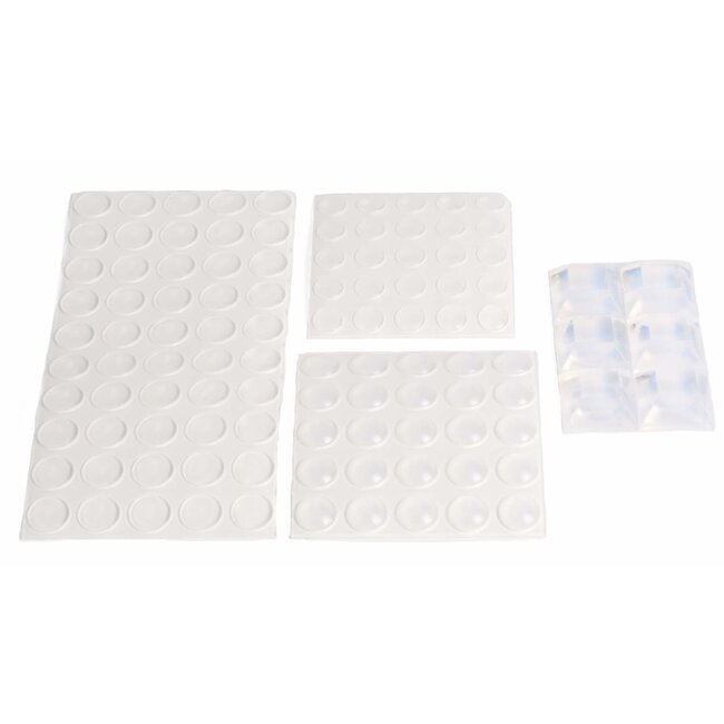 Benson Siliconendruppels - Stootdoppen - Diverse maten - Transparant - 106 stuks