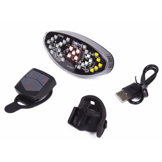 Benson Fietslamp met richtingaanwijzer - LED - Draadloze afstandsbediening - 3.7V - 800 mAh