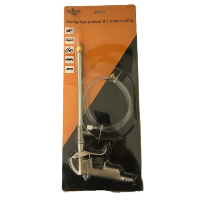 Dragon-Tools perslucht reinigingspistool – 100 cm slang en 20 cm lans – ergonomisch – voor moeilijk bereikbare plekken