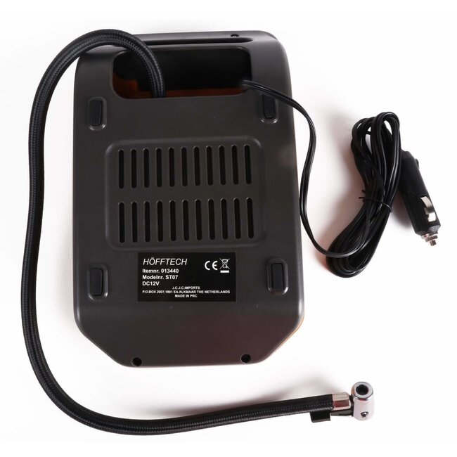 Hofftech Draagbare luchtcompressor - digitaal display - LED-licht - 12V - 10 bar