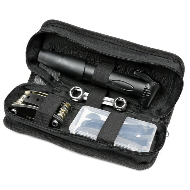 Benson Fiets reparatieset - Deluxe - 16-delig - Compact en veelzijdig - Inclusief minipomp en tas