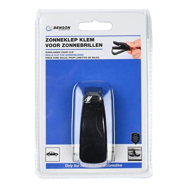 Benson Zonneklep klem - voor zonnebrillen - zwart - per stuk
