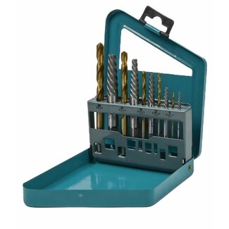 Hofftech Tapeind uitdraai- en boorset - M1 t/m M5 - 10-delig - Diverse maten