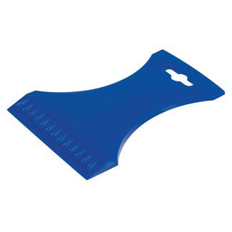 Ijsschraper - kunststof - dubbele rand met ribben en ergonomische grip - flexibel en sterk - voor autoruiten