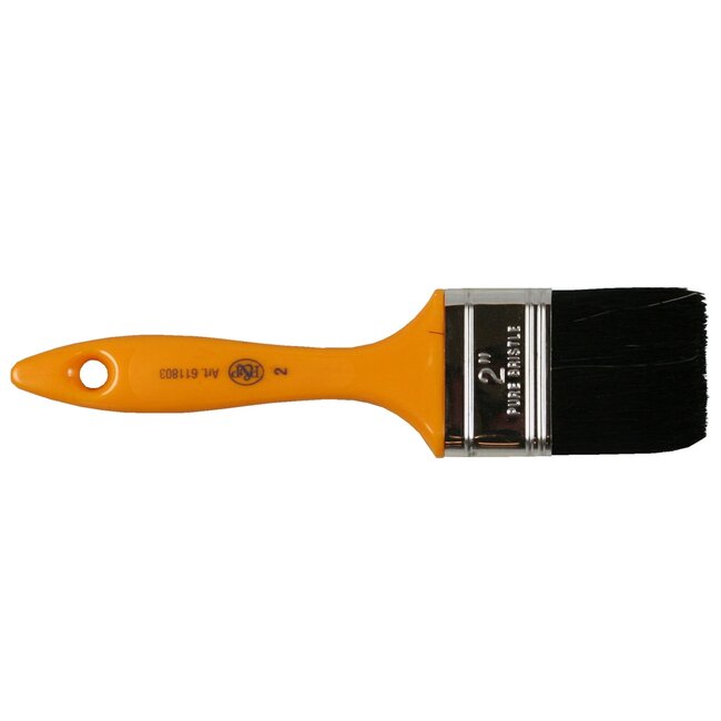 Benson Platte kwast - 50 mm - synthetische en natuurlijke haren - geel