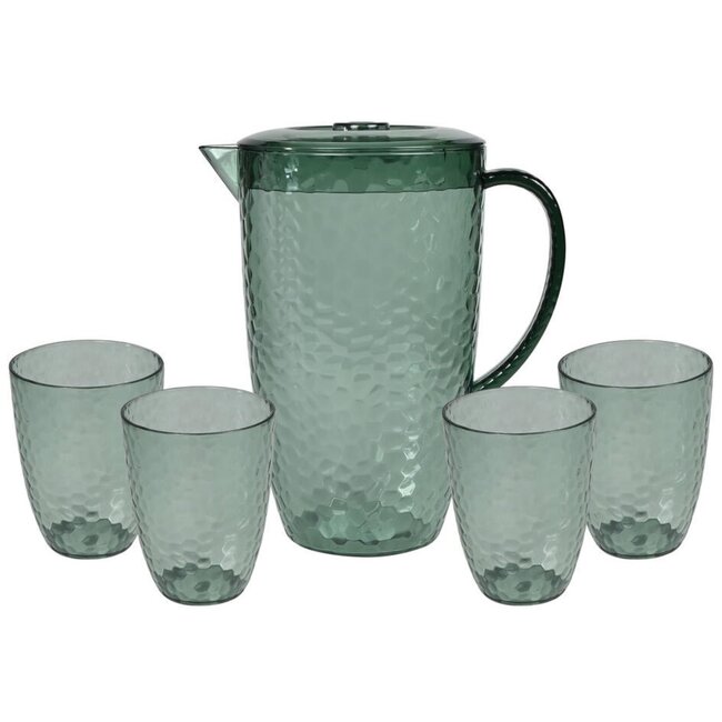 Benson Kan met Deksel 2 Liter + 4 Bekers – Duurzaam en Stijlvol voor Elke Gelegenheid