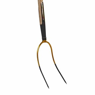 Talen Tools Hooivork - 2 Tanden - 120 cm Essenhouten Steel - Met Veerbus