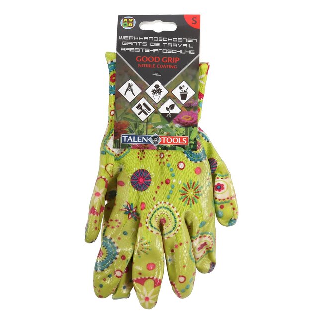 Talen Tools Tuinhandschoenen – Polyester – Nitrilcoating – Maat S