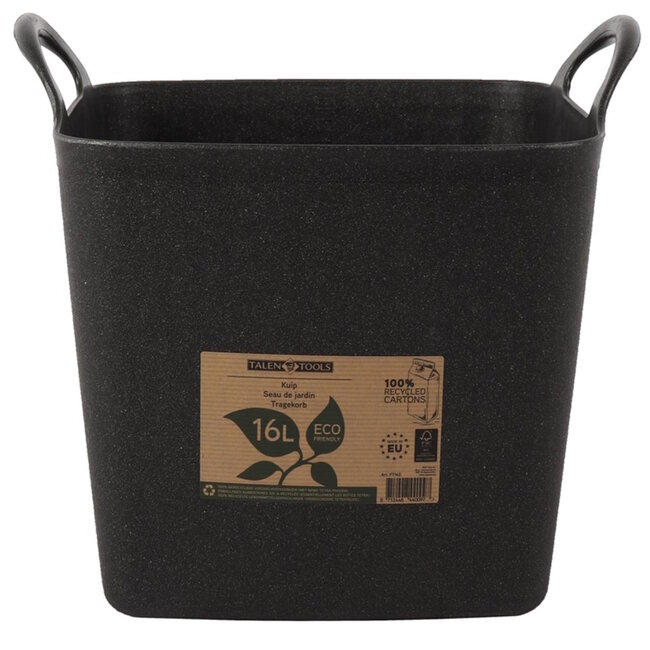 Talen Tools ECO Friendly Kuip – Zwart - 16 liter – Duurzaam & flexibel