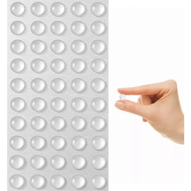 Benson Transparante Siliconendruppels – Zelfklevende Stootdoppen – Ø 8 x 1.5 mm – 50 stuks