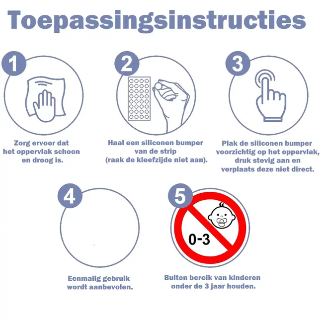 Benson Transparante Siliconendruppels – Zelfklevende Stootdoppen – Ø 10 x 3.0 mm – 50 stuks