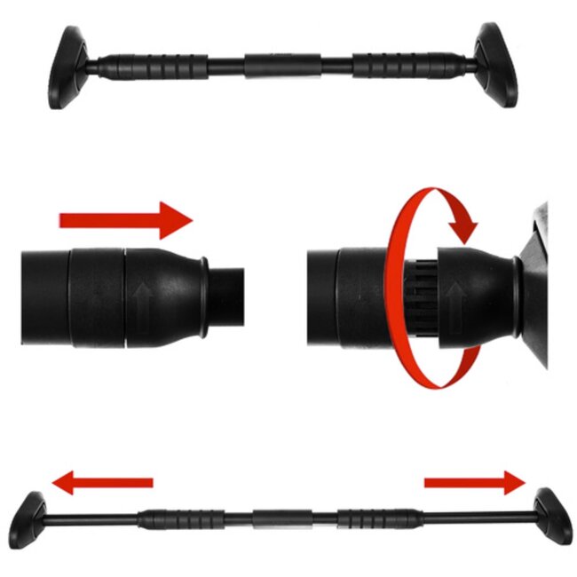 Trizand Verstelbare Pull-Up Bar – Roestvrijstalen Spreidstang tot 100 cm