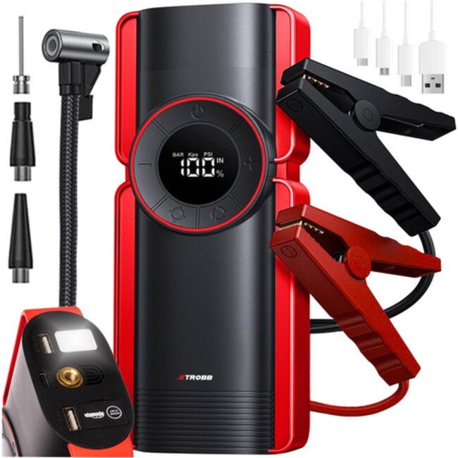 Xtrobb Jumpstarter/Acculader – Automatische 12V/24V Lader met Slimme Microprocessor