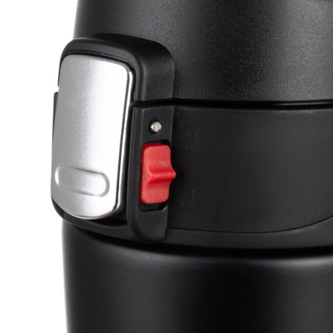 Ruhhy Thermosbeker 440ml - Dubbelwandig - Lekvrij - Mat Zwart