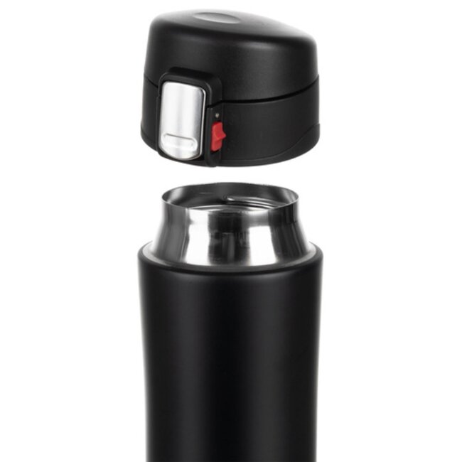 Ruhhy Thermosbeker 440ml - Dubbelwandig - Lekvrij - Mat Zwart