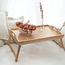 Ruhhy Multifunctionele Ontbijttafel - Hout en Metaal - 60x40x25 cm