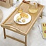 Ruhhy Multifunctionele Ontbijttafel - Hout en Metaal - 60x40x25 cm