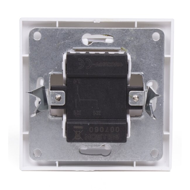 Benson Enkele inbouwschakelaar - wit - modern design - 250V/10A