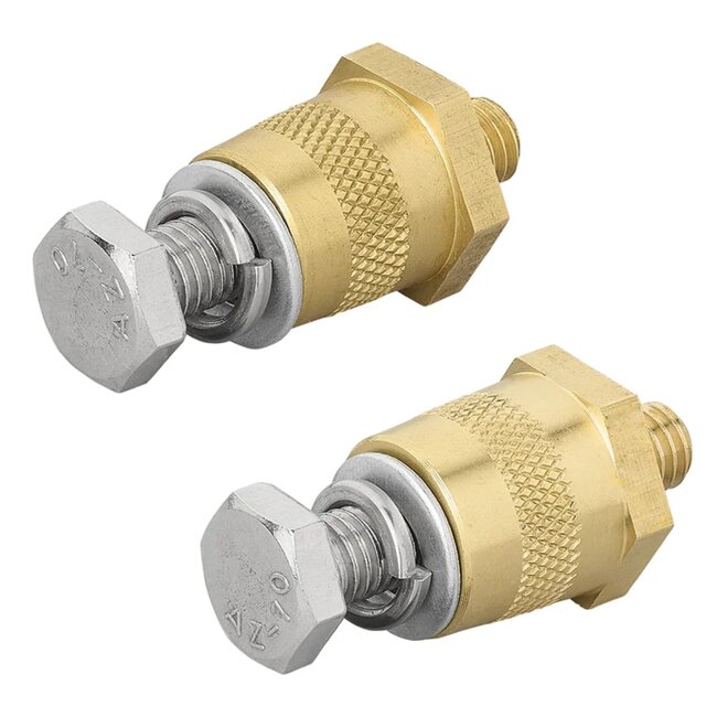 ProPlus Accupool Set M8 – Sterke Messing Accupolen met Schroef en Ring