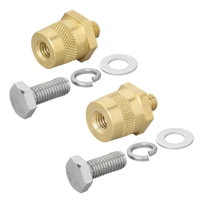 ProPlus Accupool Set M8 – Sterke Messing Accupolen met Schroef en Ring