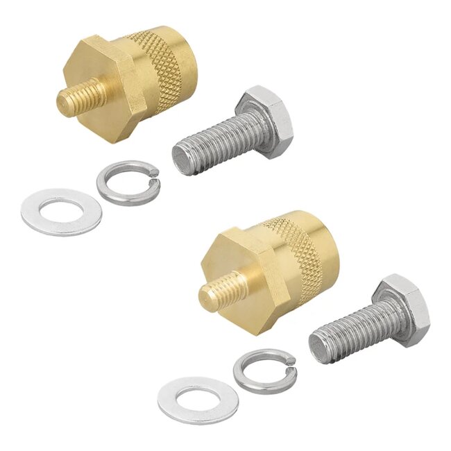 ProPlus Accupool Set M6 – Sterke Messing Accupolen met Schroef en Ring