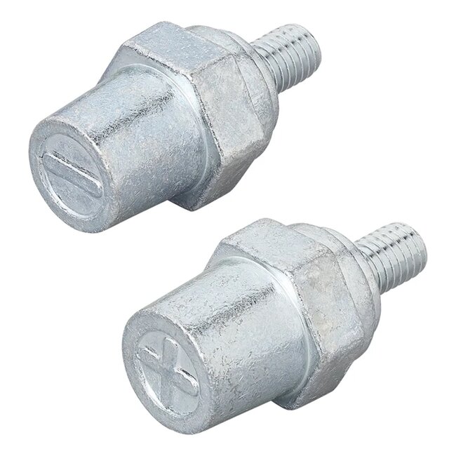 ProPlus Schroefbare Accupolen – Verzinkt Staal M8 Set (Plus en Min)