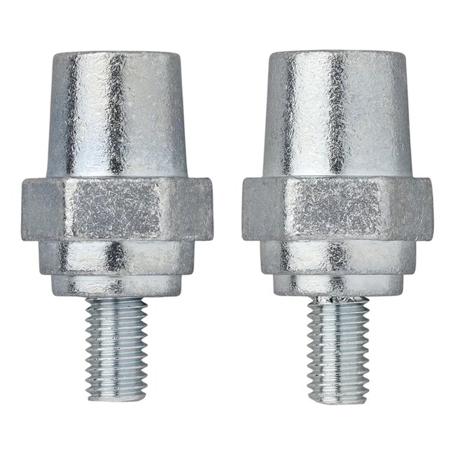 ProPlus Schroefbare Accupolen – Verzinkt Staal M8 Set (Plus en Min)