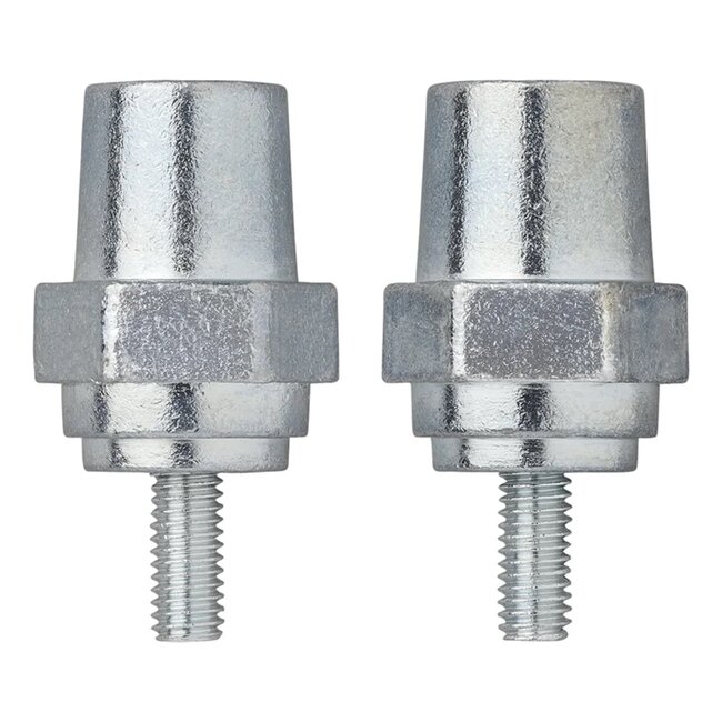 ProPlus Schroefbare Accupolen – Verzinkt Staal M6 Set (Plus en Min)