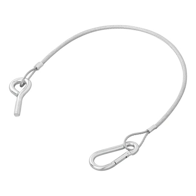 ProPlus Achterklepkabel met Karabijnhaak – 42 cm Stevige Staalkabel