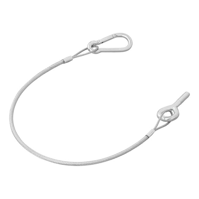 ProPlus Achterklepkabel met Karabijnhaak – 42 cm Stevige Staalkabel