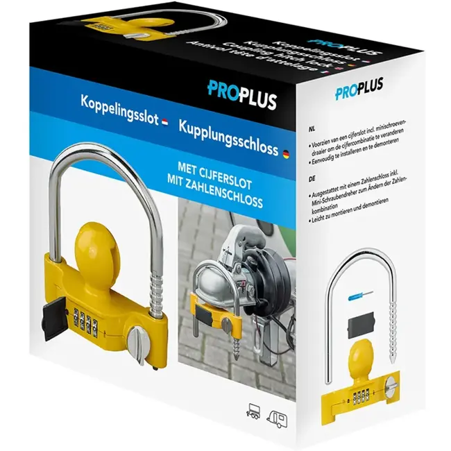 ProPlus Disselslot met Cijferslot – Anti-Diefstal Beveiliging - 50 mm