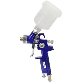 GEKO HVLP verfspuit - 0,8 mm nozzle - 125 ml reservoir - aluminium behuizing