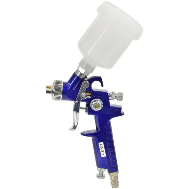 GEKO HVLP verfspuit - 0,8 mm nozzle - 125 ml reservoir - aluminium behuizing
