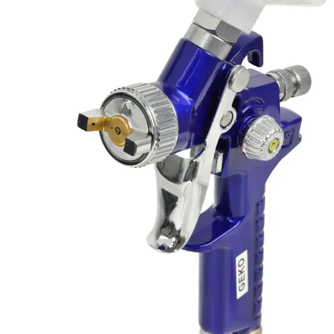 GEKO HVLP verfspuit - 0,8 mm nozzle - 125 ml reservoir - aluminium behuizing