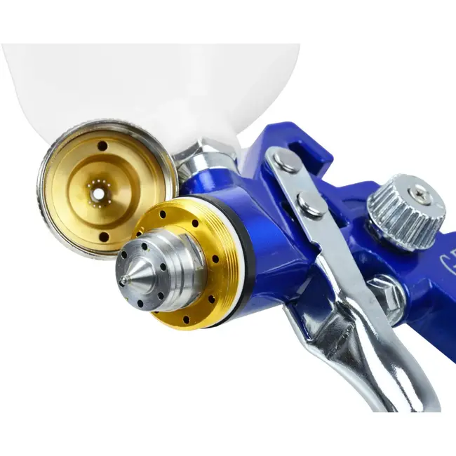 GEKO HVLP verfspuit - 1,4 mm nozzle - 600 ml tank - aluminium behuizing