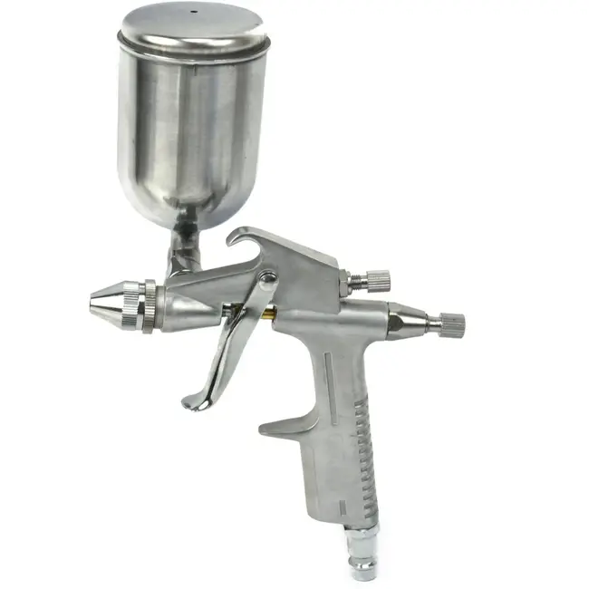 GEKO Mini spuitpistool - HVLP - 200 ml - Compact - Aluminium behuizing