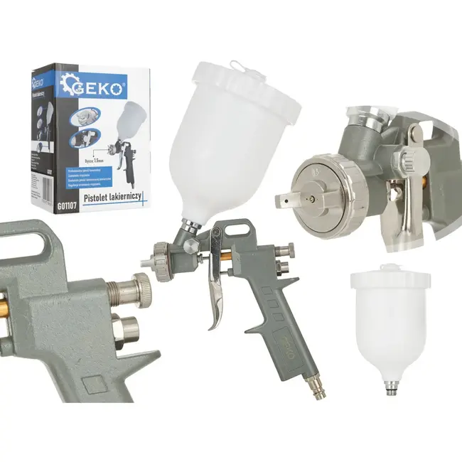 GEKO HVLP verfspuit - aluminium tank - 500 ml - 1,5 mm nozzle