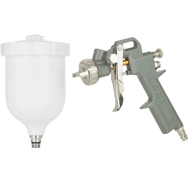 GEKO HVLP verfspuit - aluminium tank - 500 ml - 1,5 mm nozzle