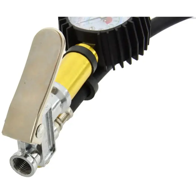 GEKO Bandenspanningsmeter - Schokbestendige Manometer - Luchtaflaatventiel - 330 mm Slang