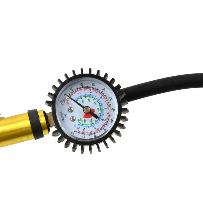 GEKO Bandenspanningsmeter - Schokbestendige Manometer - Luchtaflaatventiel - 330 mm Slang