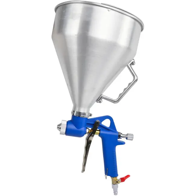 GEKO Air hopper spuitpistool - verstelbare trekker - aluminium tank - 4500 ml - 3 nozzles
