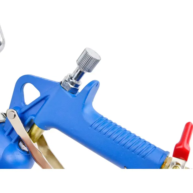 GEKO Air hopper spuitpistool - verstelbare trekker - aluminium tank - 4500 ml - 3 nozzles