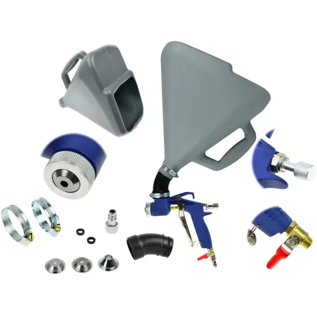 GEKO Luchtspuitpistool - Verstelbare trekker - Drie spuitmonden - 7500 ml tank - Rubberen connector