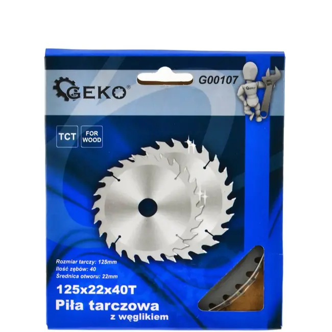 GEKO Cirkelzaagblad hout - 125 mm - 40 tanden - Carbide tips