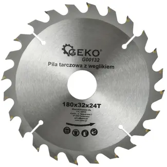 GEKO Zaagblad - Cirkelzaag - Tungsten Carbide - 180 mm - 24 Tanden