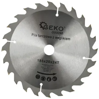 GEKO Cirkelzaagblad - Tungsten Carbide - 185 mm - 24 Tanden - Voor Houtbewerking