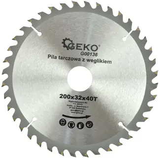 GEKO Cirkelzaagblad - Tungsten Carbide Tanden - 200 mm - 40 Tanden - Voor Houtbewerking